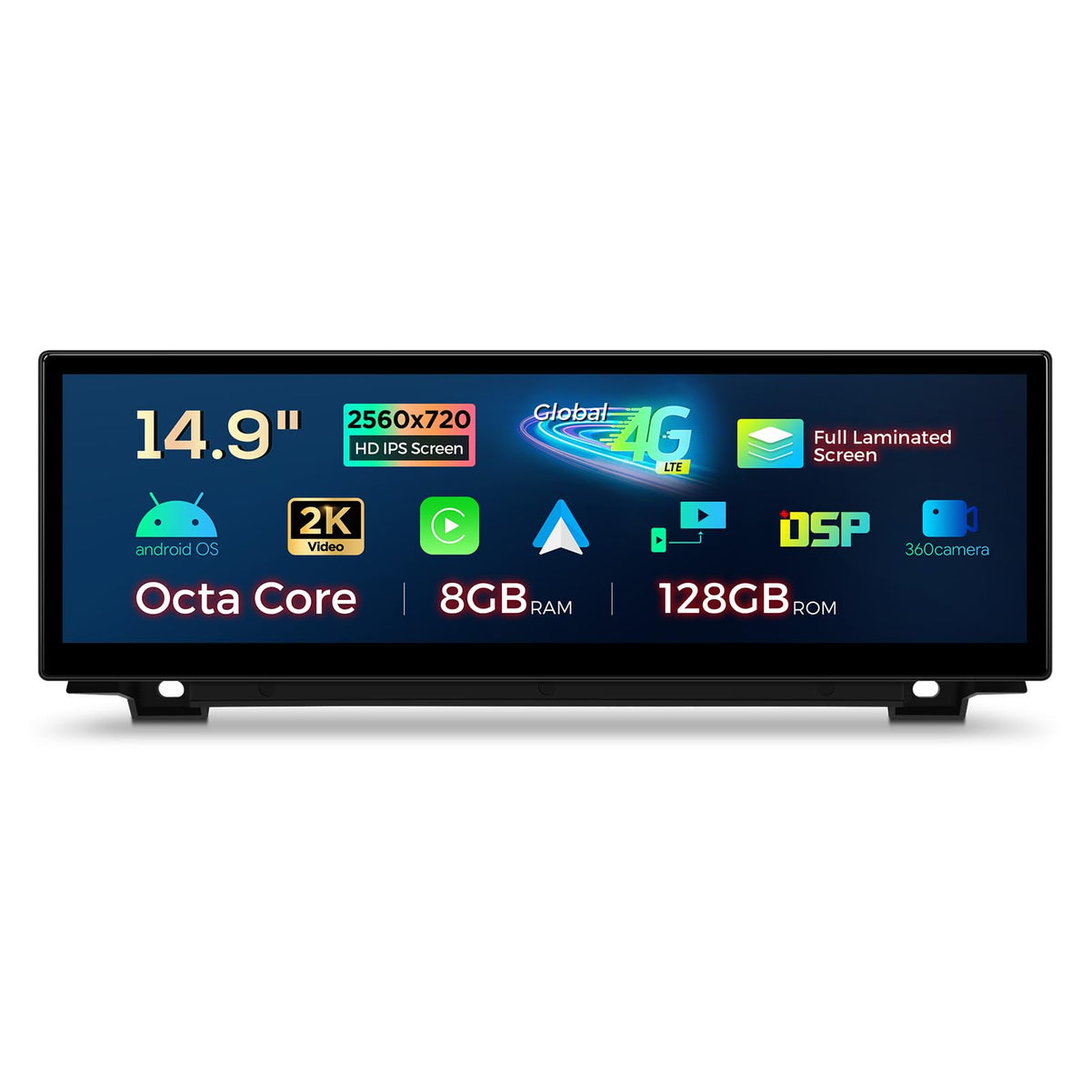 XTRONS 14.9 Inch Android 14 Car Stereo for BMW F10/F11 (2011-2012) CIC System, 2K IPS Touch Screen 8+128GB Global 4G Car Radio GPS Navigation Support Wireless CarPlay Android Auto