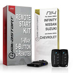 iDataStart Remote Starter KIT for Select Nissan/Infiniti/Suzuki Vehicles 2004+ and Select Chevrolet 2015+ w/3000ft Range (2-Way, 5-Button, 2-Remotes)