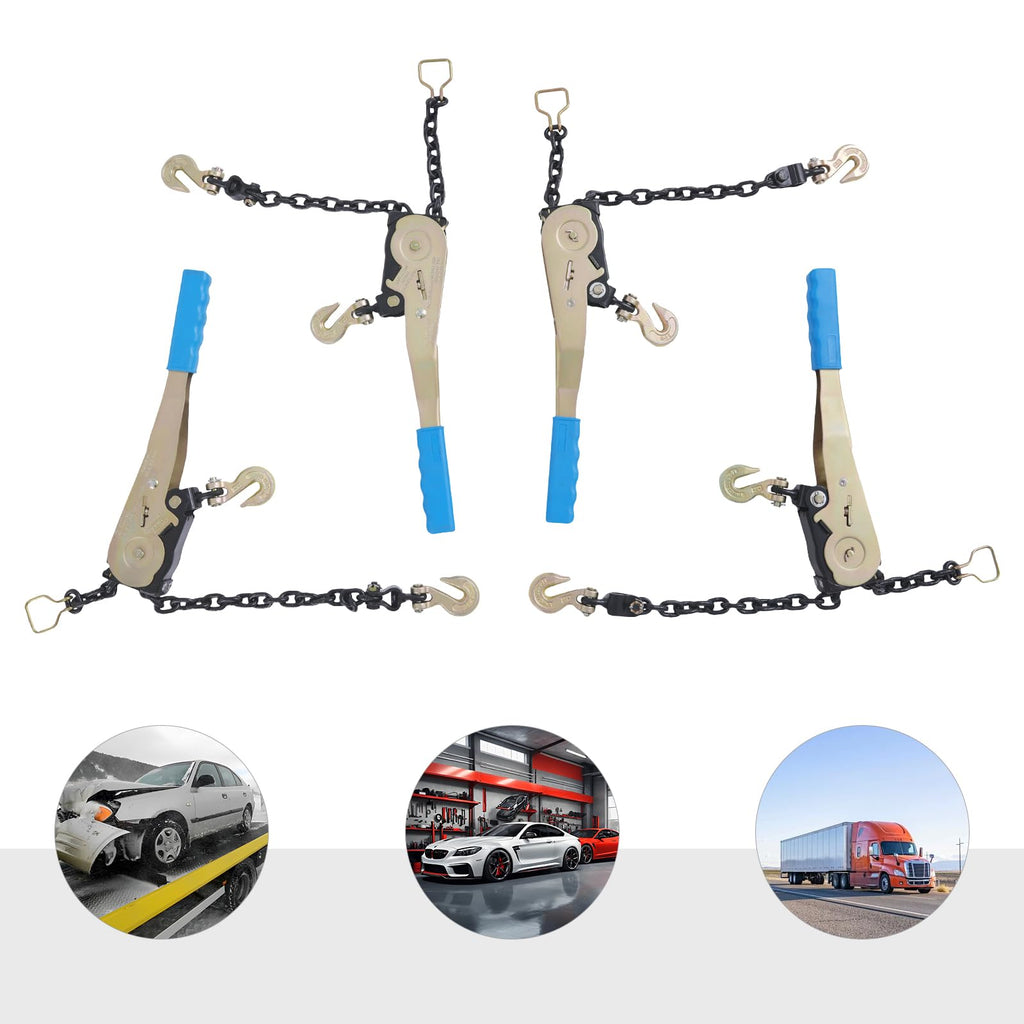 2500LBS Ratchet Chain Binder 4pc Cargo Load Tightener for 1/4"-5/16" Chain