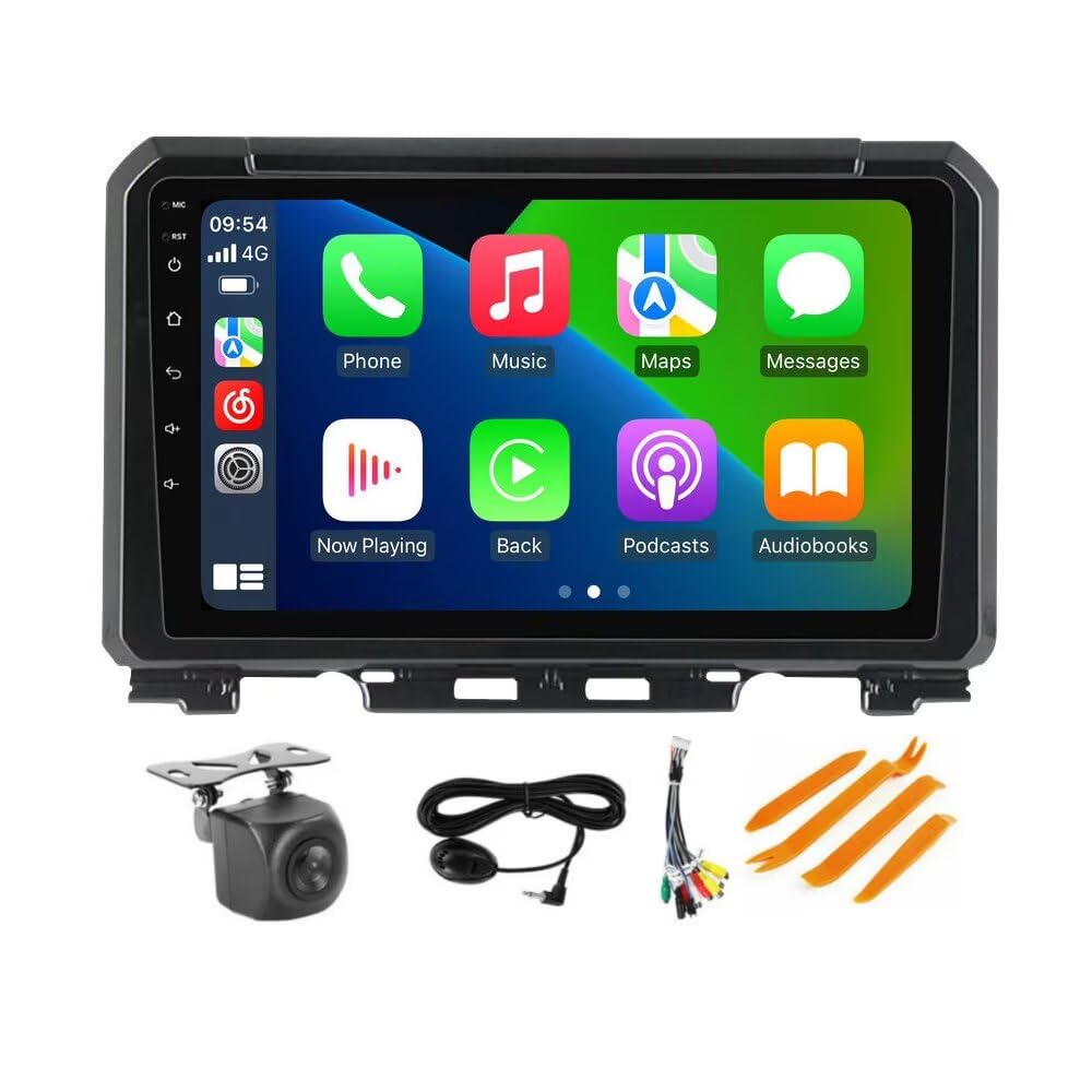 Radio for Suzuki Jimny 2018 2019 2020 Stereo Upgrade Dash Kit Car GPS Navigation,2+32GB 9" IPS Touch Screen Head Unit with Car-Play & Android Auto/SWC/Rear View