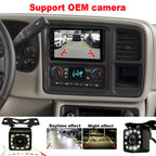 QLED Radio for Chevy Chevrolet Silverado SSR Tahoe 2003-2006,GMC Siera Yukon 2003-2006,Hummer H2 2003-2007,CarPlay Android Auto Ready,Steering Wheel Control,Free Back Camera