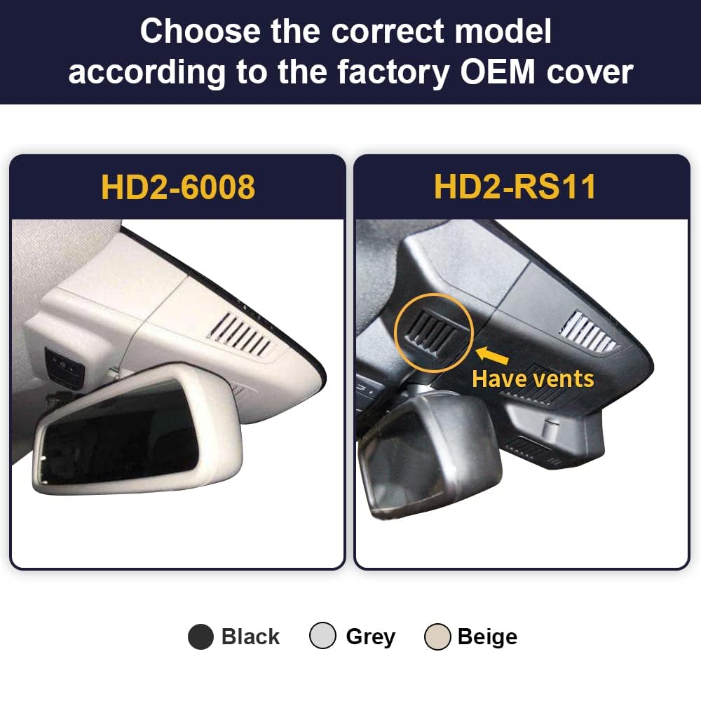 Fitcamx Front 4K+Rear 1080P Dash Cam Suitable for Benz GL 2013-2016 & ML 2012-2015 (HD2-6008), OEM Factory Look, 2 Way HD Video, Built-in WiFi & APP, Loop Recording, G-Sensor, Easy to Use, 128GB Card