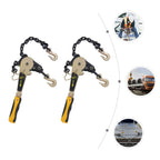 2 Pack Ratchet Chain Binder,Heavy Duty Tie Down Load Binder for 3/8 Inch to 1/2 Inch Chains,6600 lbs Load Capacity Double Gear Ratcheting Binder with Grab Hooks for Trailer Truck Cargo