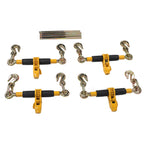 12,000lbs Ratchet Load Binder with Detachable Handle for Easy Storage, Anti Slip, Cast Steel, 4 Set Ratchet Chain Binder (3/8-1/2)(5/16-3/8)