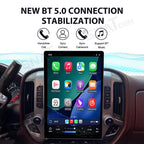 8+128GB Car Radio for Chevrolet Silverado GMC Sierra 2014-2019 Stereo Head Unit 15.6 Inch 2K IPS Touch Screen Carplay Android Auto GPS Navigation Multimedia Play,Suit OEM 4.2 or 8 Inch Sceen (Black)