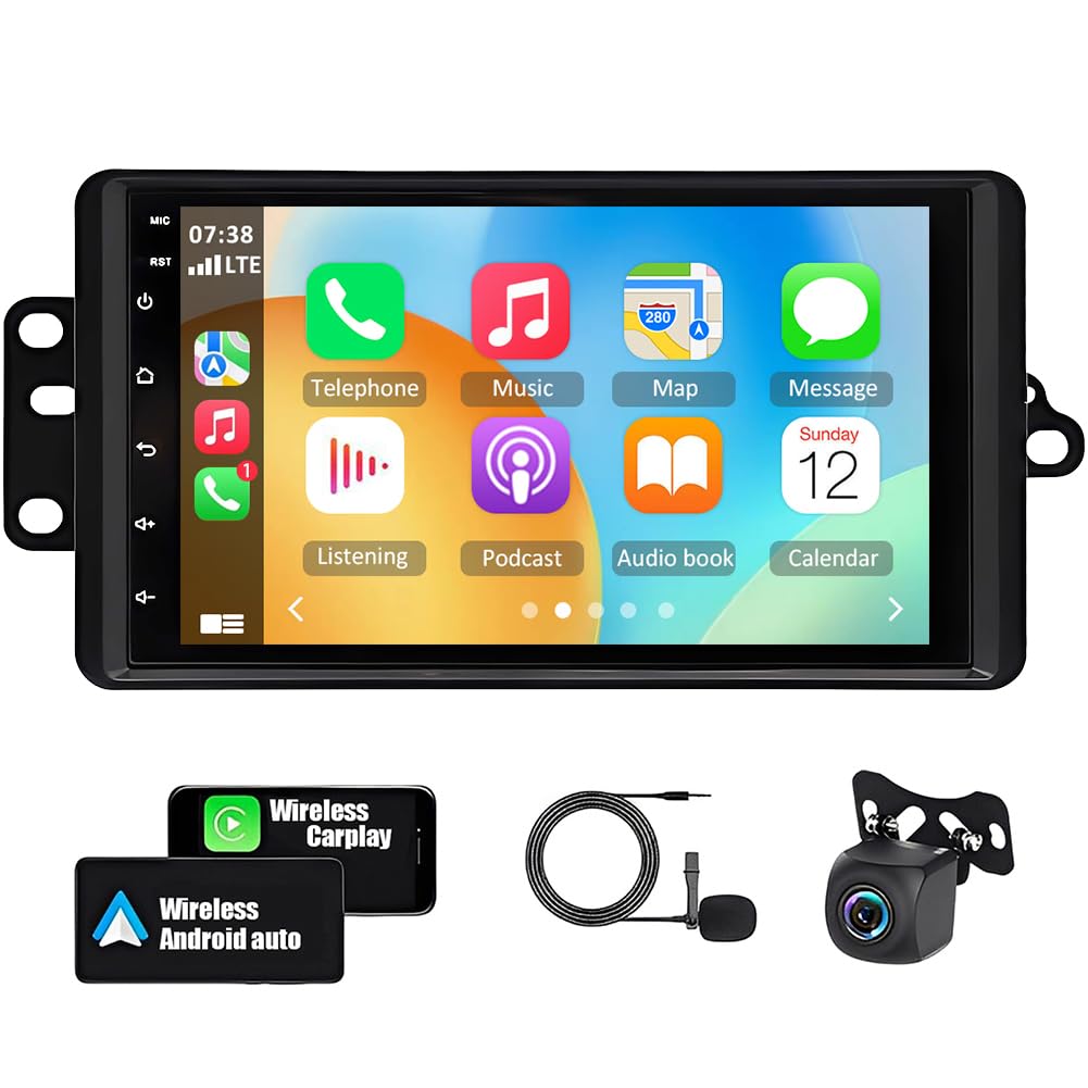 7 in Touchscreen Car Radio Stereo for Chevy Express 2001-2002 Upgrade,Android 13 Double Din Radio for Chevy Express with Wireless Carplay Android Auto,Support WiFi GPS SWC Backup Camera-2+64G