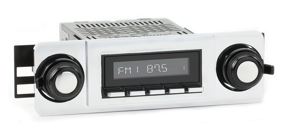 RetroRadio, Compatible with 1967-1972 Chevrolet C/K Series Truck, 300-watt Classic Truck Stereo with AM/FM RDS Tuner, Bluetooth, USB