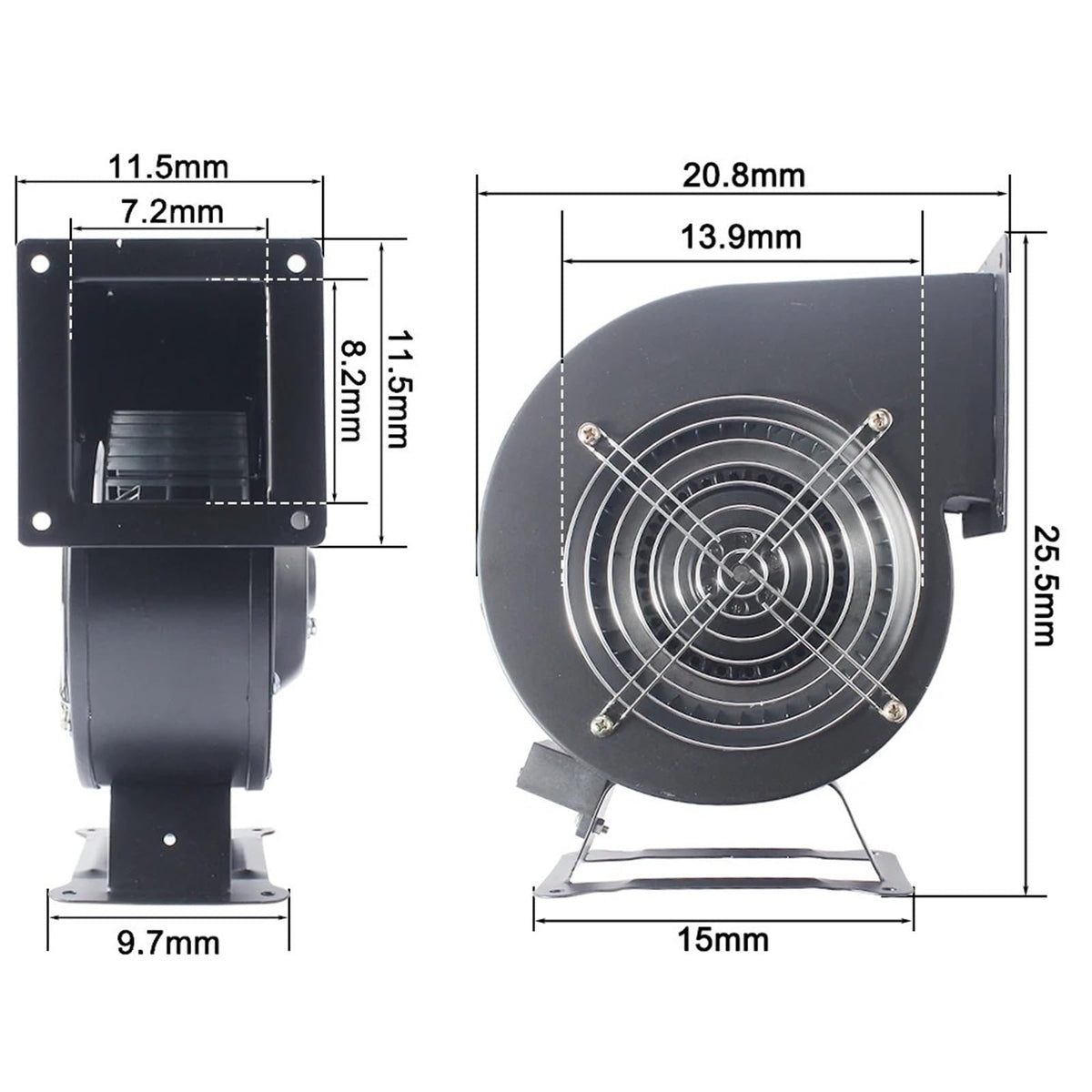 150FLJ17 140W Small dust Exhaust Blower Inflatable Model Centrifugal Blower air Blower 220V 110V 380V(380V,UK)