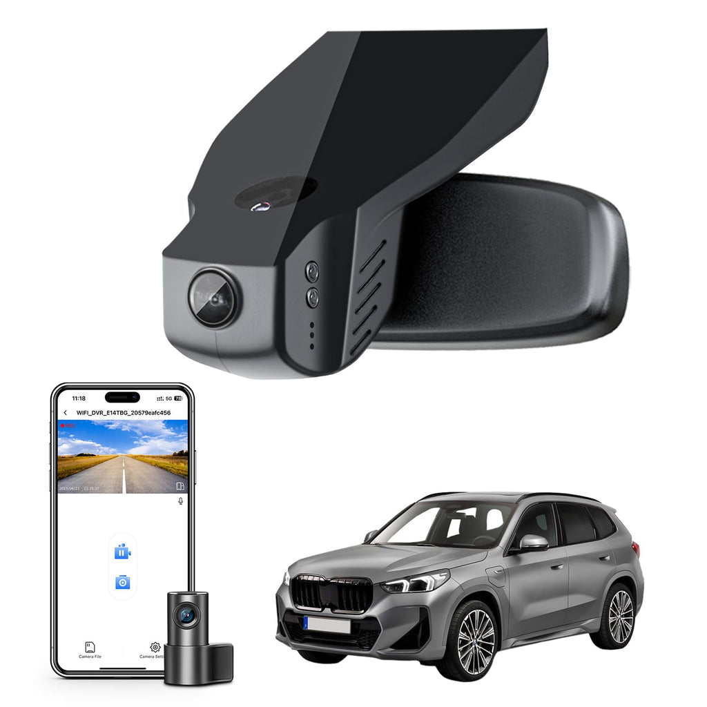 Mangoal 4K Dash Cam Custom for BMW X1 Gen3 U11/U12 2023 2024 2025, Xdrive28i, OEM Style, 2160P UHD Video, WiFi & APP, 64GB Card