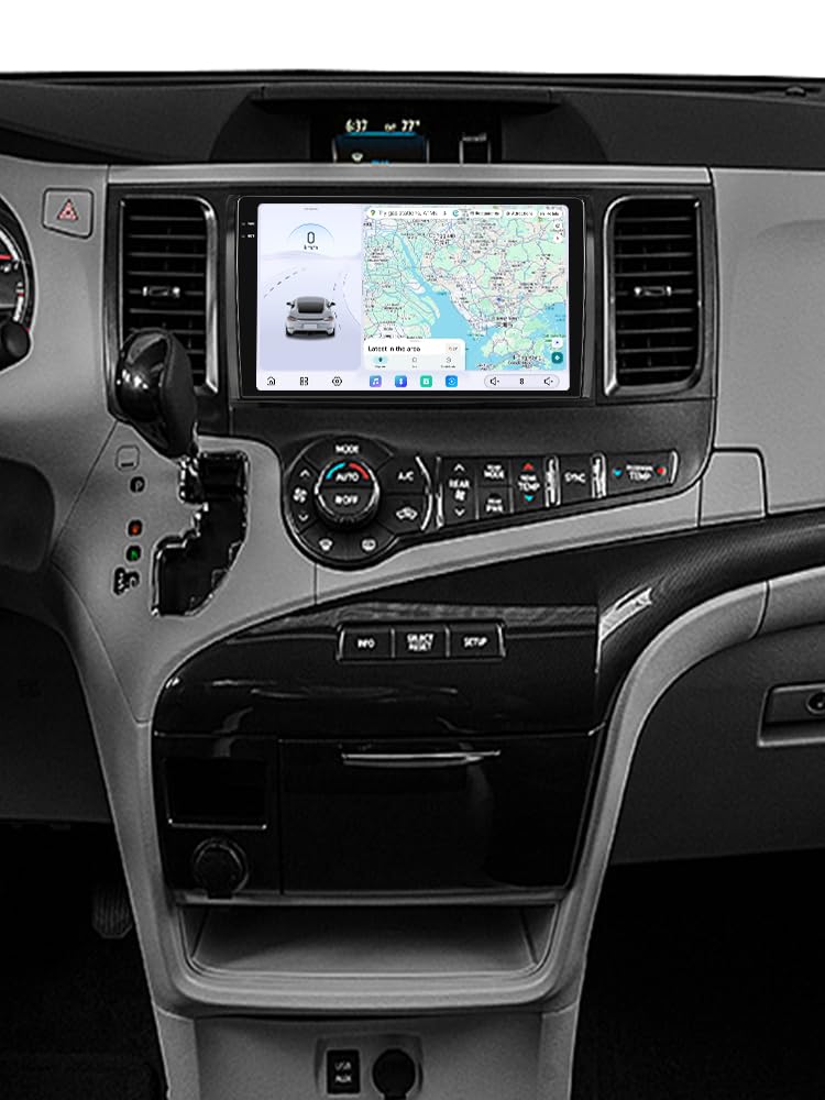JOYING Car Radio for Toyota Sienna 2011-2014 Android 13 Head Unit 9.5" 2K QLED Touch Screen Car Stereo 12GB+256GB with Carplay & Android Auto, GPS Navigation, Bluetooth, SWC, AM/FM(JY-TT176N12)