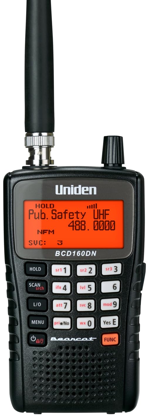 Uniden Bearcat BCD160DN Handheld Digital Scanner, Exclusive Features, Band Scope Rapid System/Channel Number Tagging, Narrow-Band Reception, and Search Features to Detect Signals Faster Than Ever