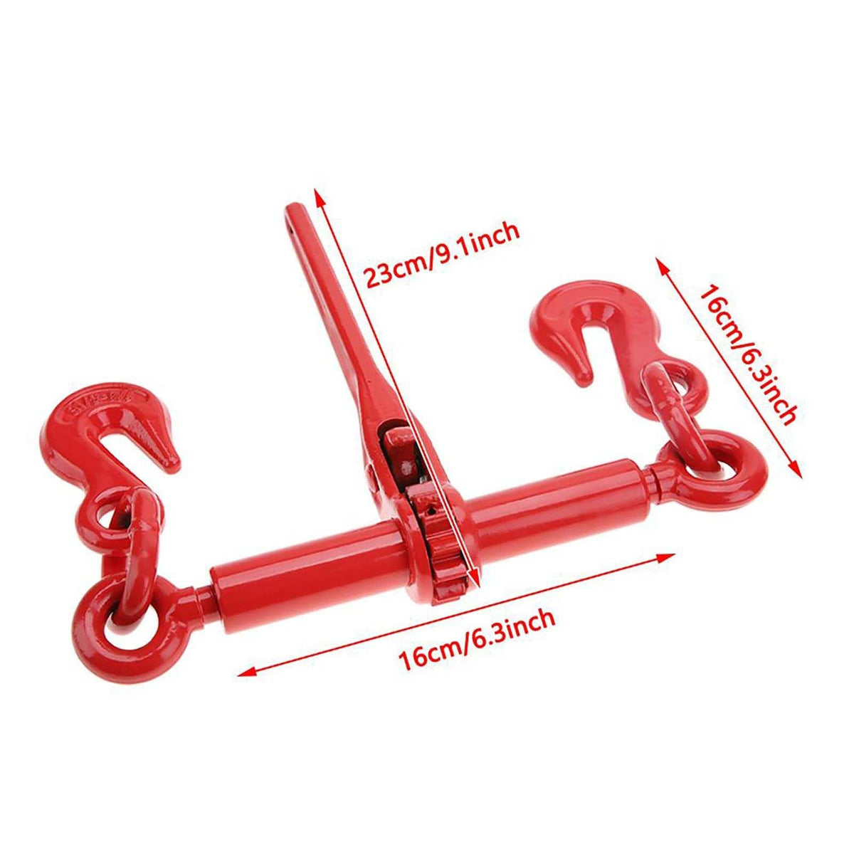 Obstacle Car Towing Rope 1/3TRatchet Load Binder, Steel Forged Lever Binder, for Tensioning Wire Overhead Line, Construction Site Cargo Securing Tool for Flatbed Trailers(3T)