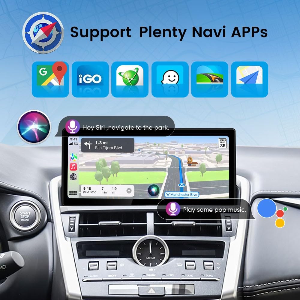 for Lexus NX 2018-2021 10.25" Octa Core 8G+64G Car CarPlay Android Auto Navigation Android Stereo GPS Radio Display IPS Touchscreen Headunit Tablet Media Player(V3)