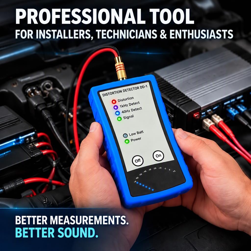 DD-1 Distortion Detector, Audio Amplifier Gain Setting Tool for Car Audio