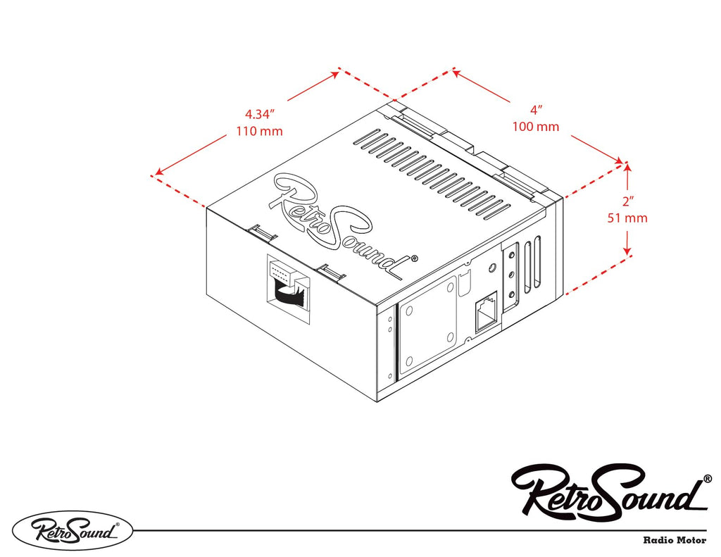 RetroRadio, Compatible with 1967-1972 Chevrolet C/K Series Truck, 300-watt Classic Truck Stereo with AM/FM RDS Tuner, Bluetooth, USB
