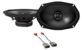 Pair Alpine S-S69 260 Watt 6x9 Coaxial 2-Way Car Audio Speakers Bundle with METRA 72-7800 Speaker Connector Harness Compatible with 1999-2000 Honda Civic