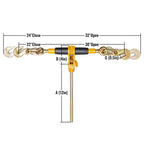 Ratchet Chain Binder, 5/16"-3/8" Heavy-Duty Load Binders, Featuring G80 Hooks 7,100 lbs Secure Limit, 4 P, Labor-Saving Anti-Skid Handle, Tie Down Hauling for Flatbed Truck Trailer