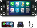 2+64G 7" Double Din Car Radio Stereo for Dodge Grand Caravan 2008-2020 / Dodge Nitro 2007-2012 Android 14 with Wireless & Wired Carplay Android Auto，GPS Navigation/SWC/Backup Camera+MIC