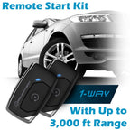 iDataStart Remote Starter KIT for Select Chrysler/Dodge/Fiat/Jeep/Maserati/RAM/SRT Vehicles 2011+ w/3000ft Range (1-Way, 1-Button, 2-Remotes)