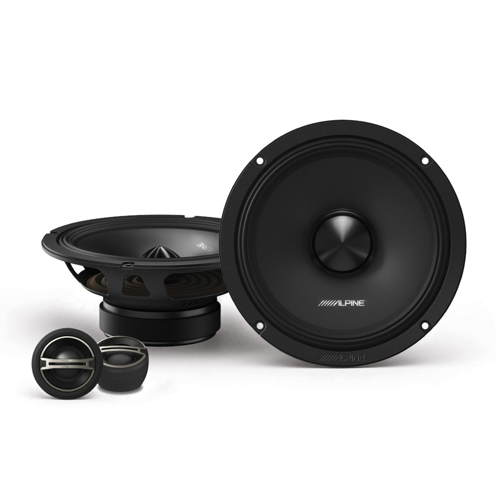 Alpine DM-65-G Coaxial and DM-65C-G Component 6.5-Inch Speakers with Grille Bundle