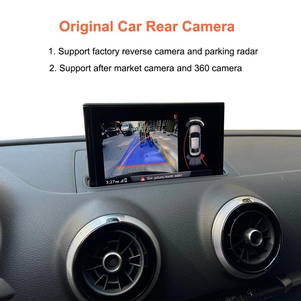 Wireless Carplay Android Auto for Audi A3 A4 A5 S3 B9 Q2L Q5L Q7 2014-2018 with MIB System Carplay Retrofit Decoder Box Kit Support Mirrorlink, Camera
