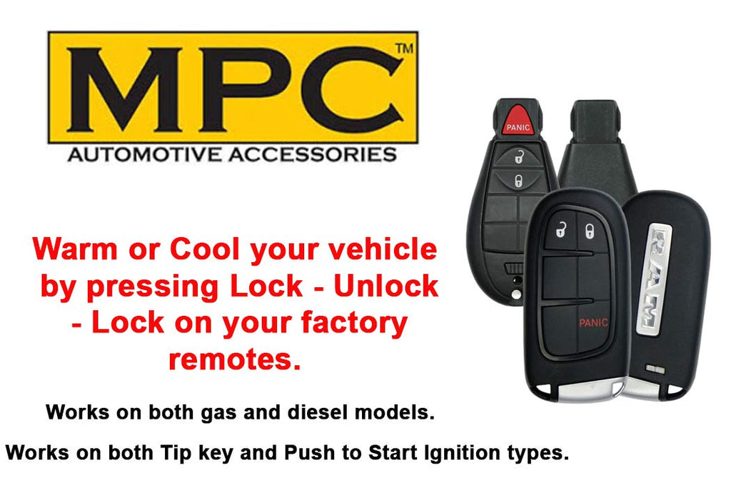 MPC Remote Start Compatible with RAM 1500, 2500, 3500, 4500 2018 & RAM Classic 19-20 | Gas/Diesel | Push to Start | Semi Plug-n-Play | Uses Factory Key