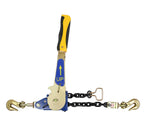 Mytee Products 4 Pcs G70 5/16" Chain & Easy Binder Kit - (2) 5/16"-3/8" Easy Ratcheting Chain Load Binder & (2) 5/16" x 20' G70 Transport Chain w/Grab Hooks - 4700 lbs WLL for Truck Trailer Tie Down