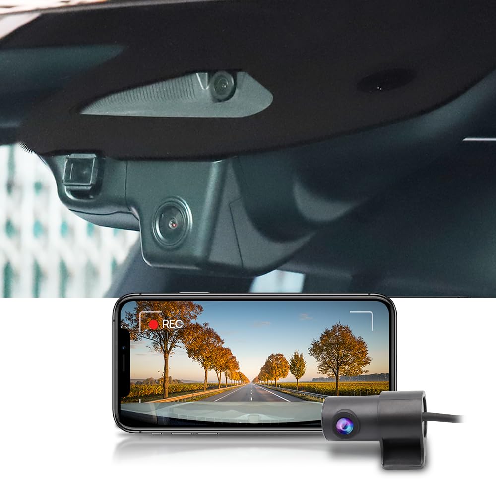 Fitcamx Front 4K+Rear 1080P Dash Cam Adapts for Mercedes-Benz CLE Coupe 2023-2026 (HD2-6635), OEM Factory Style, Dual HD Video, Built-in WiFi & APP, Loop Recording, G-Sensor, Easy to Set, 128GB Card