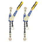 Ratchet Strap Chain Binder with Grab Hooks (4Pcs 1/4-5/16in 2500Lbs)