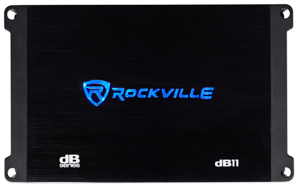KICKER 48CWRT84 COMPRT8 600w 8 inches Shallow Car Subwoofer Bundle with Rockville dB11 1400w Mono 2-Ohm Amplifier Car Amp with Bass Remote & Rockville RWK41 Installation Wire Kit (3 Items)