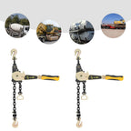 2 Pack Ratchet Chain Binder,Heavy Duty Tie Down Load Binder for 3/8 Inch to 1/2 Inch Chains,6600 lbs Load Capacity Double Gear Ratcheting Binder with Grab Hooks for Trailer Truck Cargo