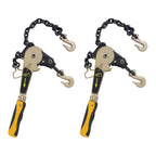 EZ Ratchet Chain Binder 3/8-1/2 '' 6600lbs G70 Grab Hook Heavy Duty Tie Down Hauling Chain Binders Easy Ratcheting Chain Load Binder for Flatbed Trailers Trucks Vehicles (2 Pack)
