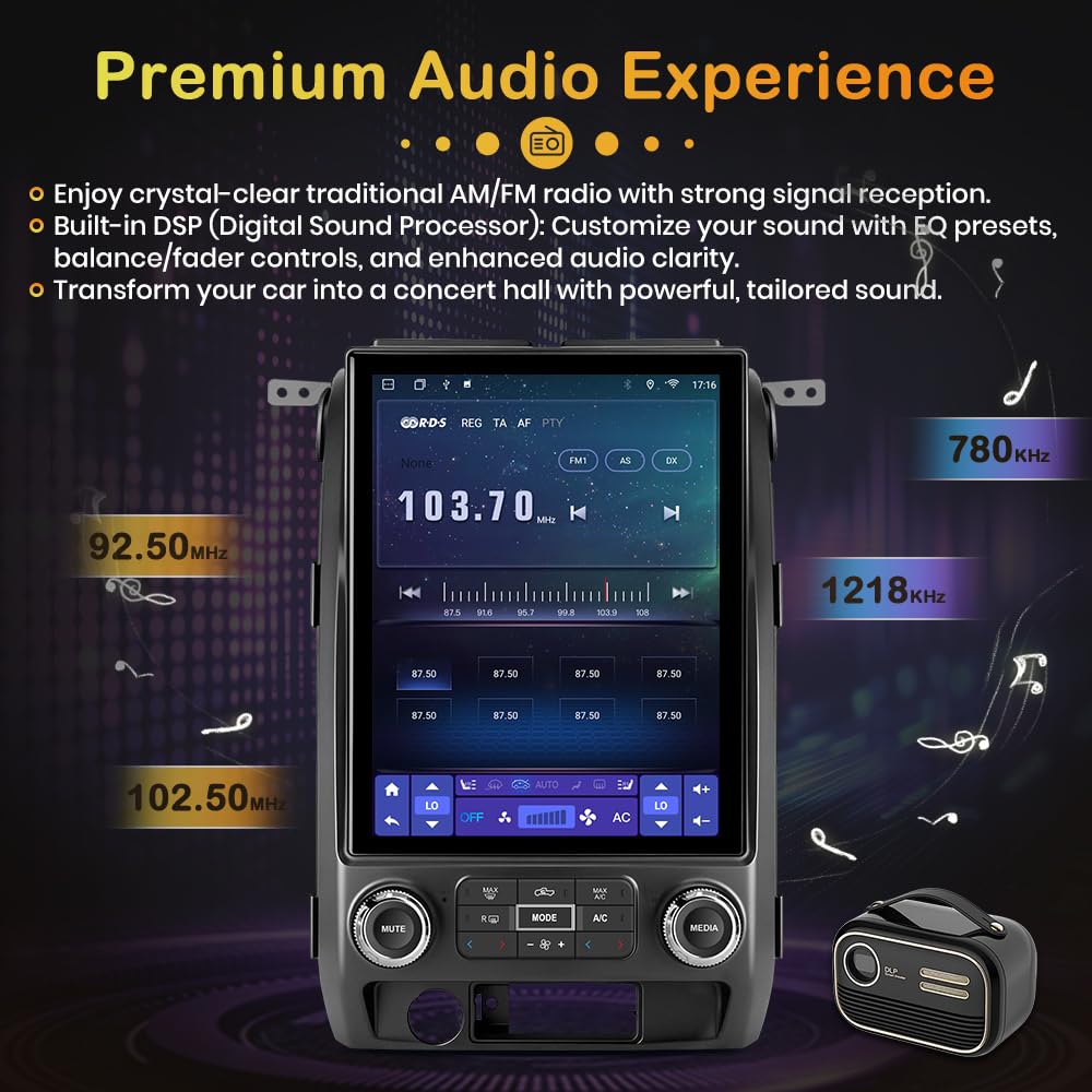 12.1 inch Android 13 Car Radio for Ford F150 2009-2012