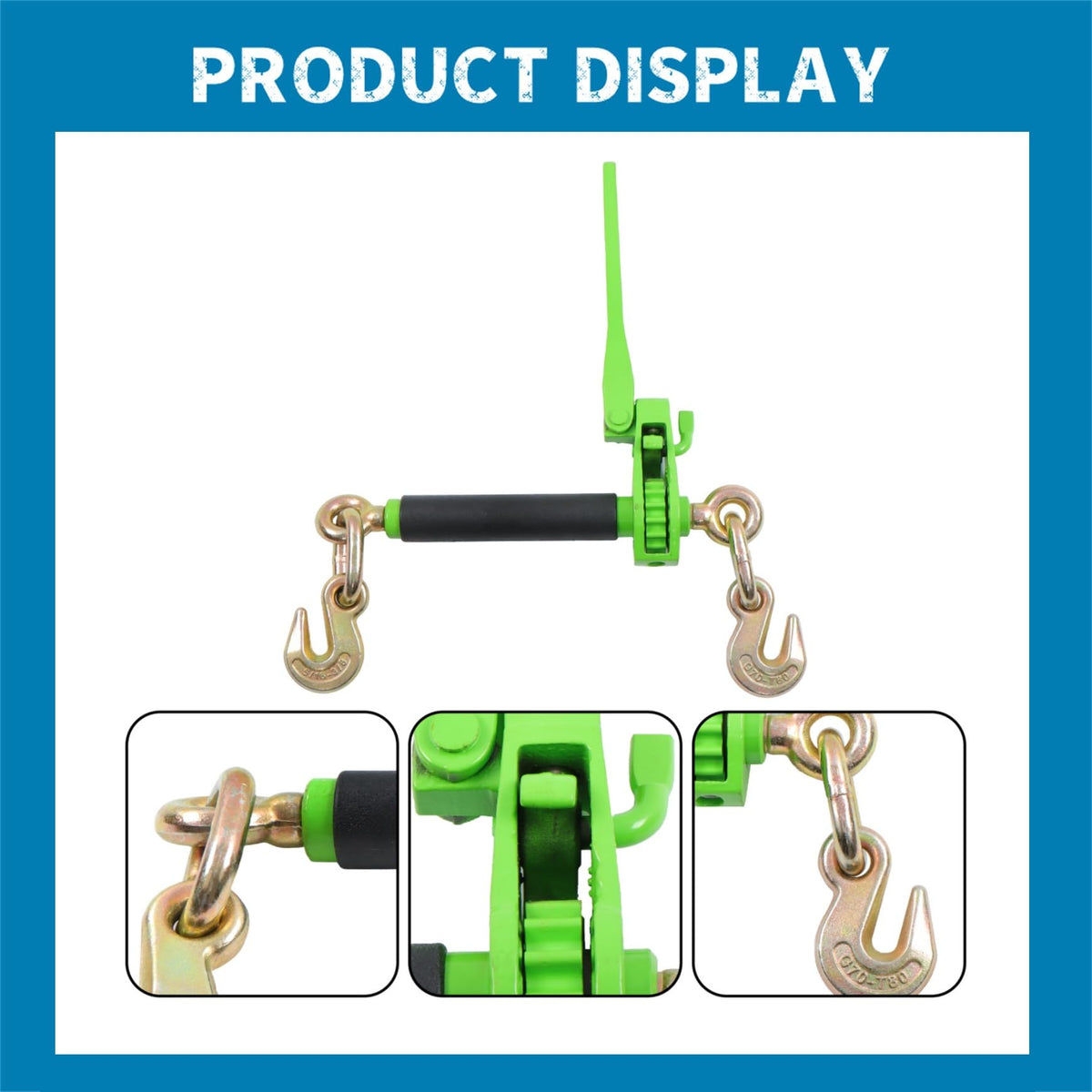 Silscvtt 4 PCS 5/16in-3/8in Folding Chain Bundle with G70 Hook