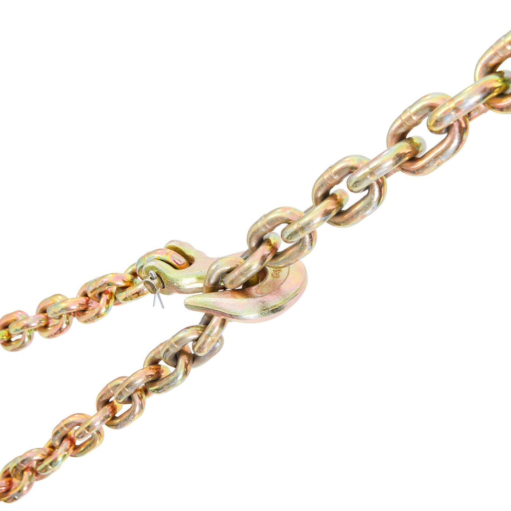 Binder Chain G80 Tow Chain with Hooks 7100lbs Load 3/8'' x 20' 2 Pack, May Vary