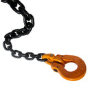 Axle Chain Tie Down with Omega Link 3/8" x 6 FT with Ratcheting Load Binder | Premium Cargo Control Kit | HD (PN: G8CHSL375SOMX6)