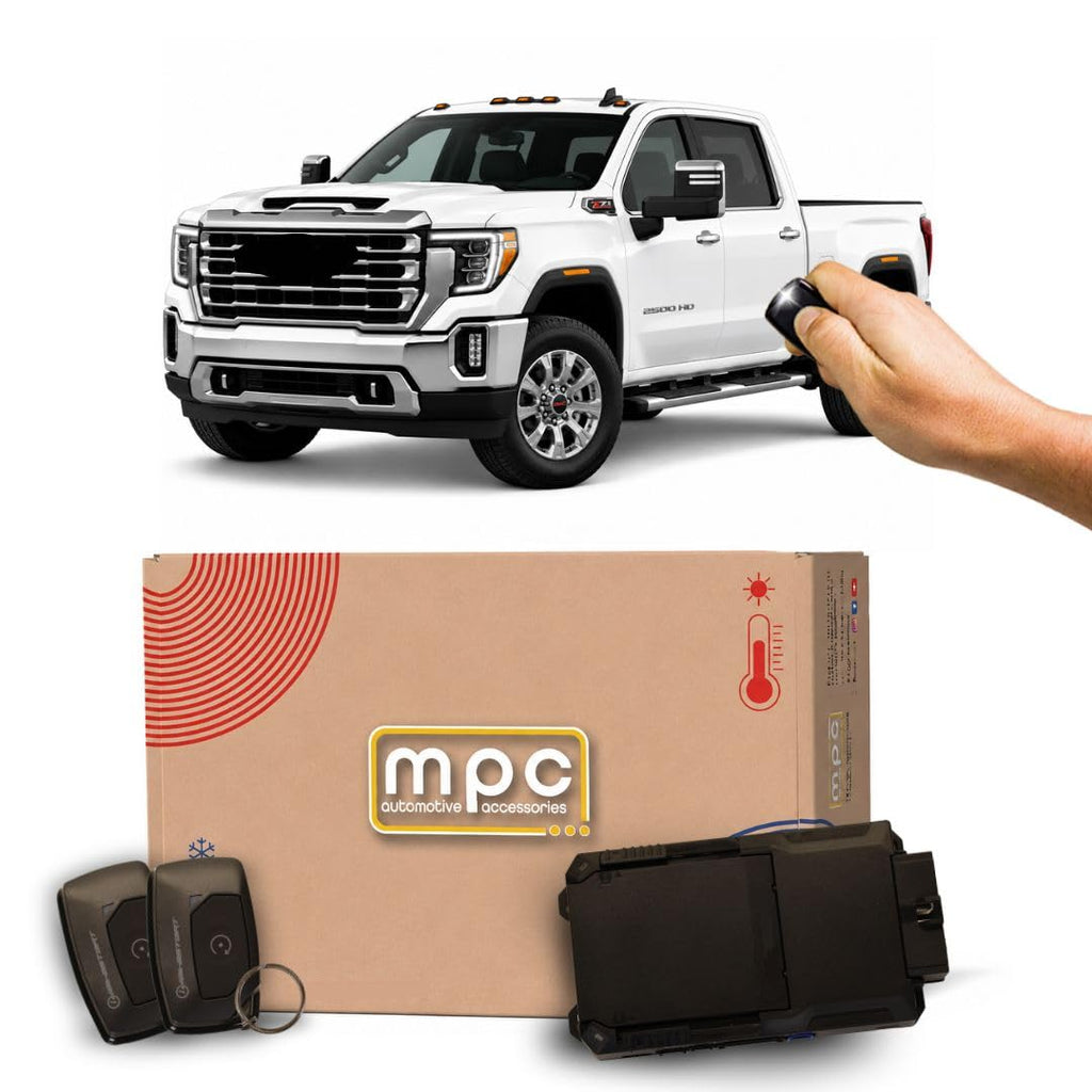 MPC Remote Start Kit Compatible with GMC Sierra 2500 2020-2023 || 2-Way LCD 5-Button Remotes Long Range || Plug & Play || No Wire Splicing || USA Tech Support