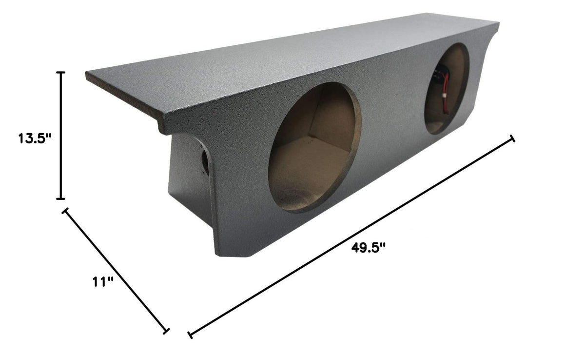 Loaded R124 Dual 12" Sub Box with Amp Fits 2007-2018 Jeep Wrangler JK