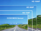HD 1080P Backup Camera 7" Monitor,4X 4 Pin AHD Car Reverse Rear View Mirror Wired Camera Kit + 7 inch IPS 4-Split Monitor for Bus Truck Trailer RV Heavy Duty A701