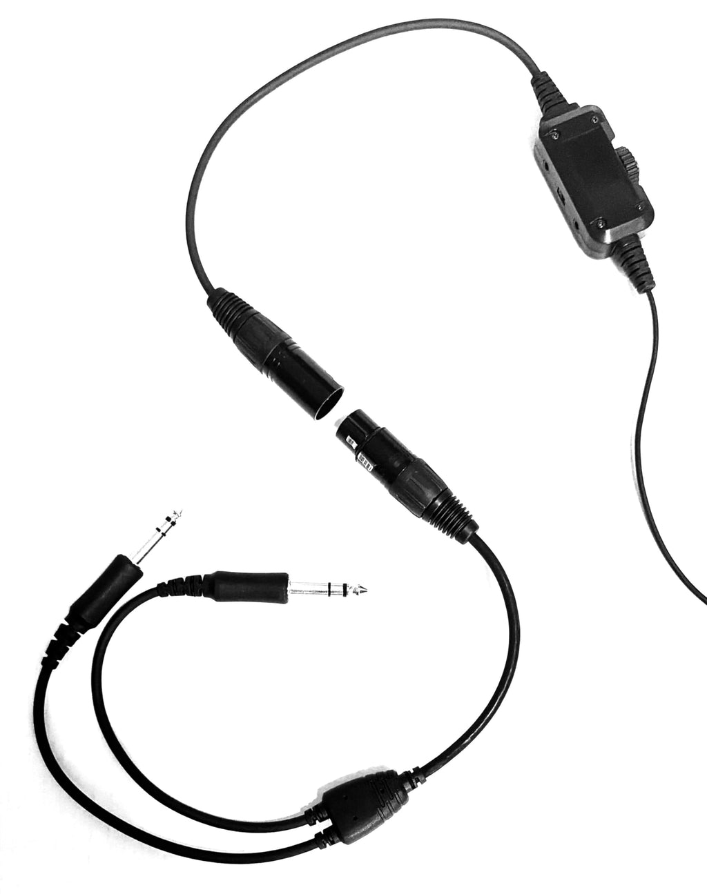 Crystal LH1 Lightweight Headset with XLR5 Plug and Adapter for General Aviation. Compatible with Airbus and GA Airplanes.