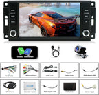2+64G 7" Double Din Car Radio Stereo for Dodge Grand Caravan 2008-2020 / Dodge Nitro 2007-2012 Android 14 with Wireless & Wired Carplay Android Auto，GPS Navigation/SWC/Backup Camera+MIC