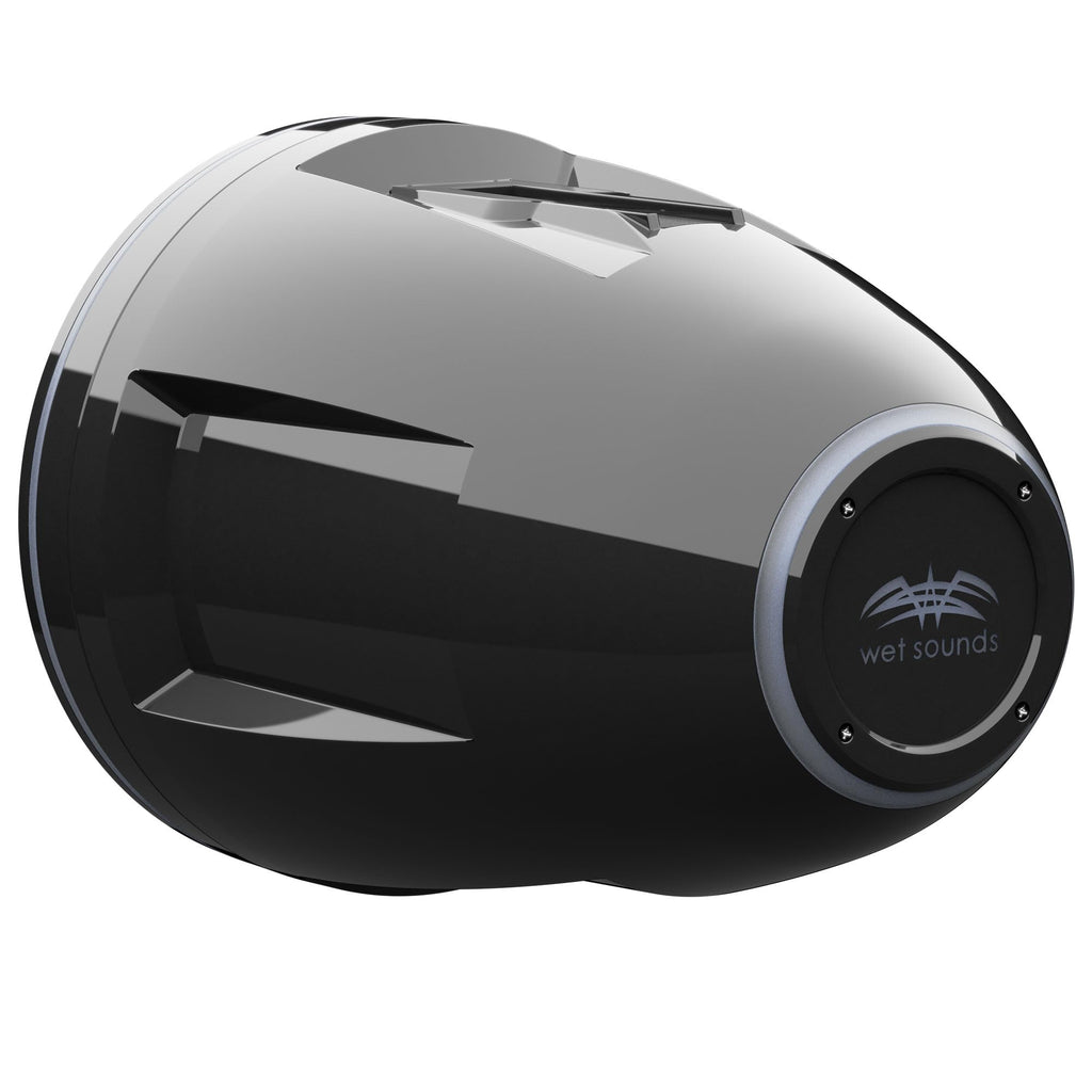 wet sounds REV12 Black HD Tower Speaker with XZ Black Zero Style Grille Black X-Mount Kit