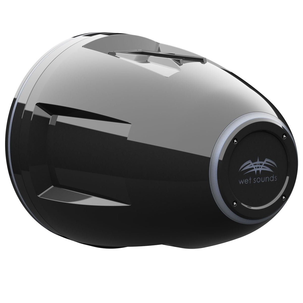 wet sounds REV12 Black HD Tower Speaker with XZ Black Zero Style Grille Black X-Mount Kit