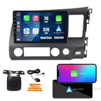 Tesla Style Car CarPlay Android Auto Navigation Stereo GPS Radio Reverse Camera 9.7" IPS Touchscreen Headunit Tablet Media Player for Honda Civic 2004-2011, if Applicable Quad Core 2G+32G MT