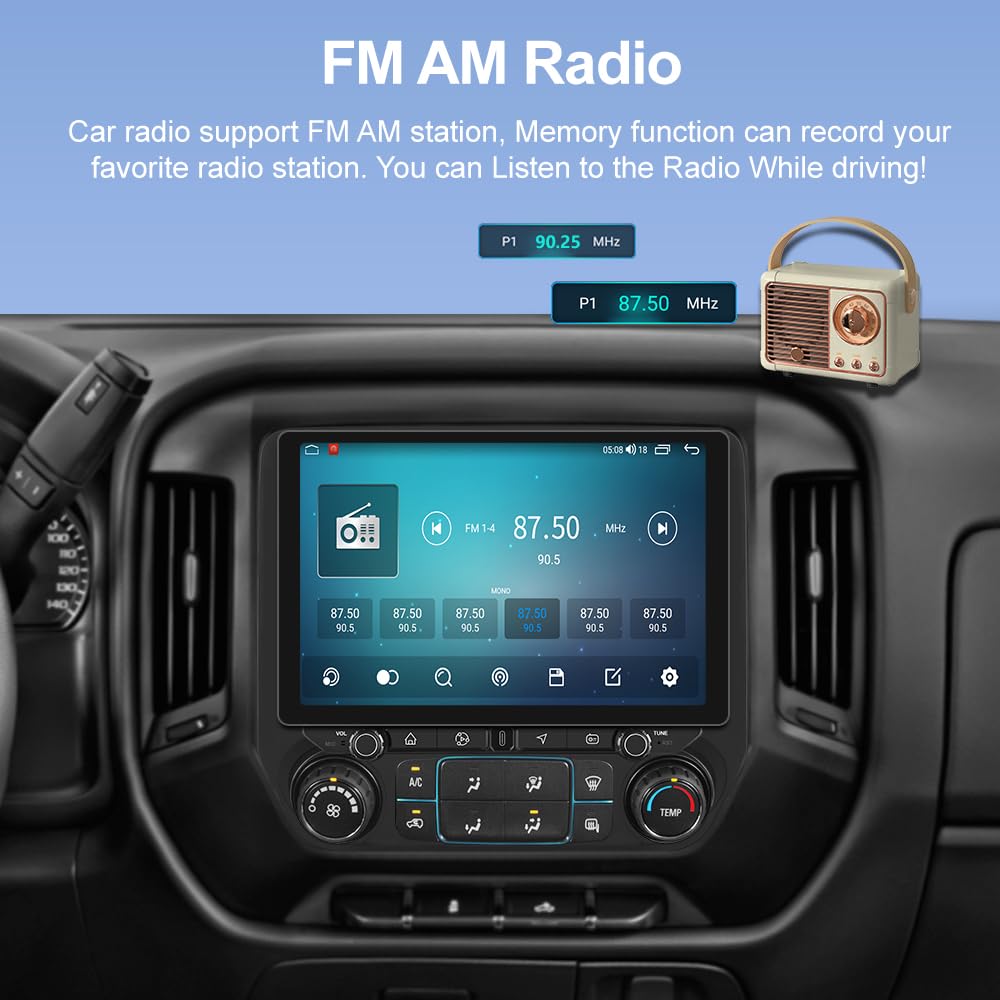 AWESAFE 11.5'' Car Radio Stereo for Chevy Silverado GMC Sierra 2014-2018