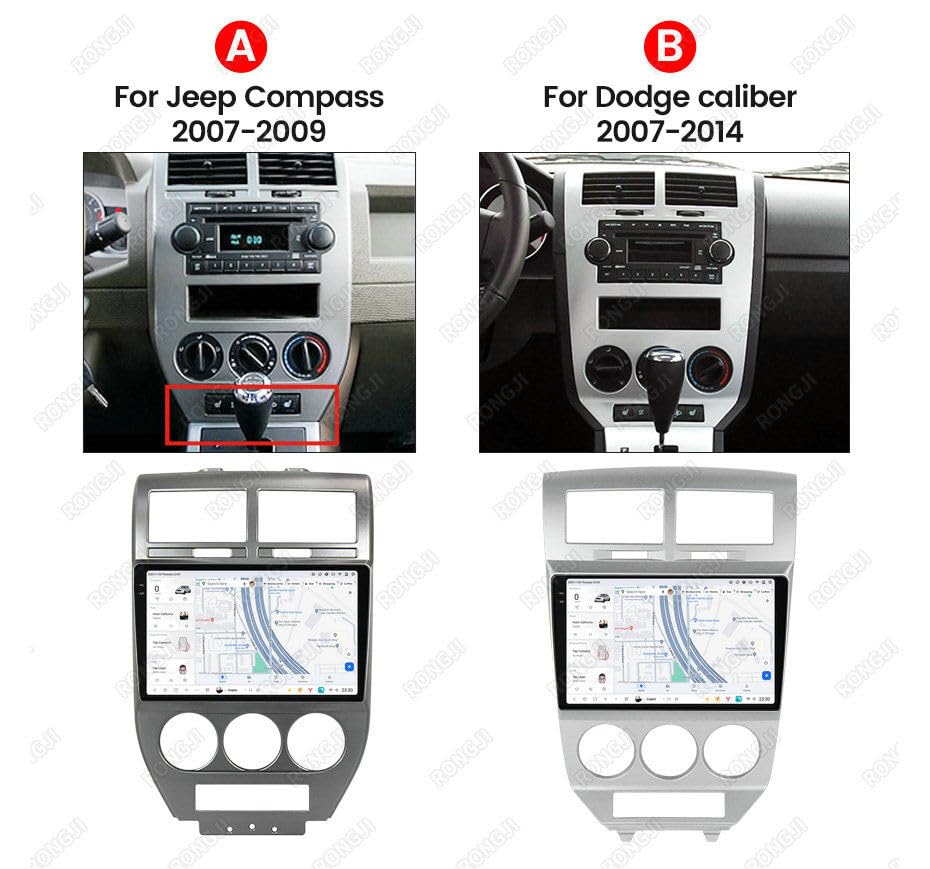 DUDUAUTO DUDU7 Android Radio Stereo for Dodge Caliber 2007-2014 Head Unit, 12+512GB 2K 10.36" Touch Screen GPS Navi with Car-Play/Android Auto/Type-C Port/FM/AM/SWC/DSP