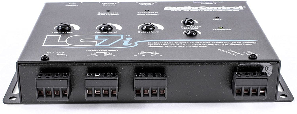 AudioControl LC7i Black 6-Channel Line Output Converter with Bass Restoration