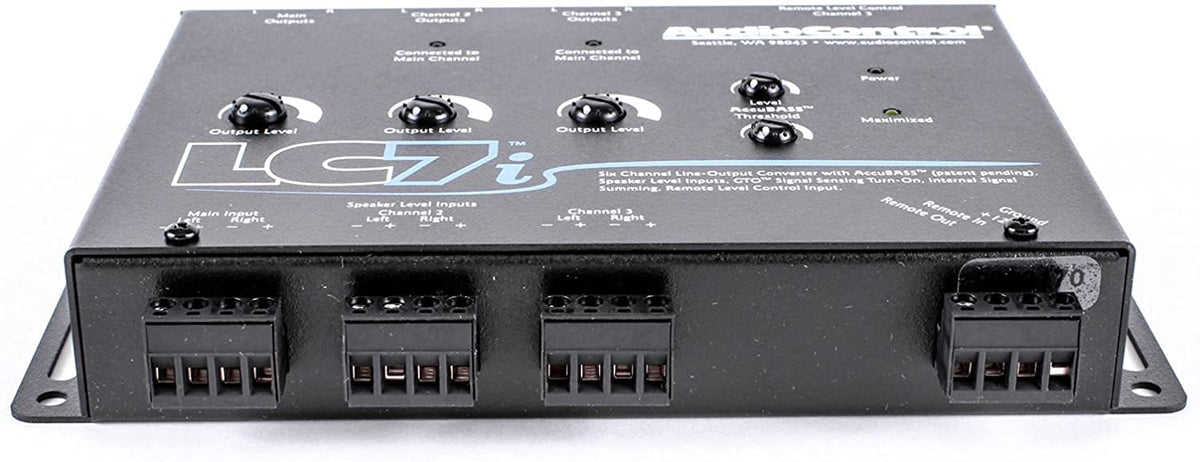 AudioControl LC7i Black 6-Channel Line Output Converter with Bass Restoration