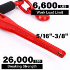 G80 5/16"(4PC*Chain and Binder Kit+10PC Hooks)