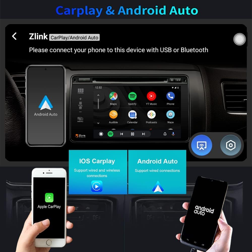 for Dodge RAM ProMaster 1500 2500 3500 2014-2022 Car Radio Stereo Carplay IPS Android Car Stereo 9" in-Dash Head Unit WiFi GPS Navigation Steering Wheel Control RAM 2G ROM 32G